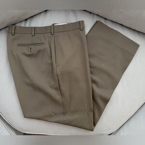 Brooks Brothers Madison Wool 1818 Men’s Khaki Dress Pants - 40x32 fits 36x30